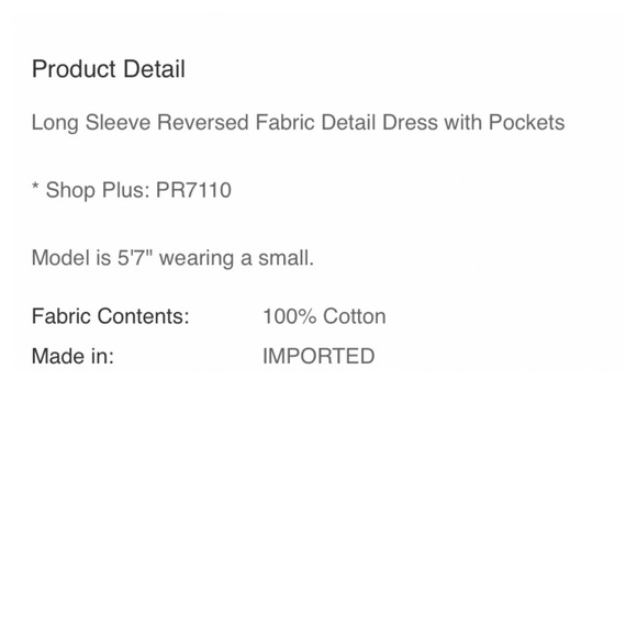 $20 start 264 LAST ONE ❤️ Reversed Fabric Detail Dress - Picture 3 of 4